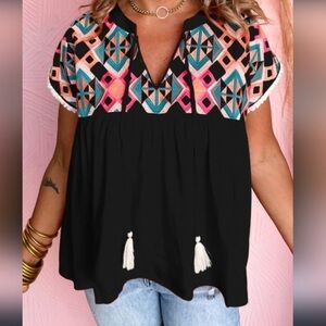 Black Embroidered blouse